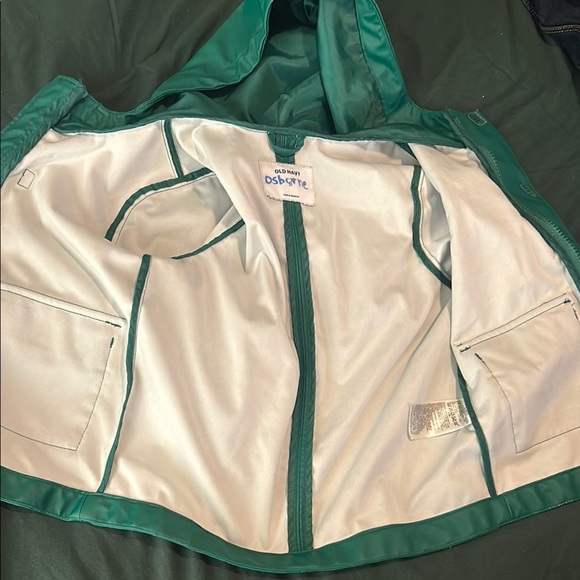 Old Navy Kids' Teal Hooded Raincoat - Picture 8 of 9